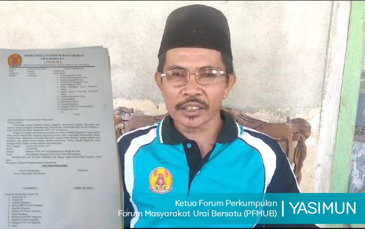 Kisruh Lahan PTPN VII Ketahun, Masyarakat Urai Surati Bupati Bengkulu Utara