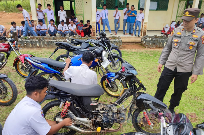 Meresahkan, Polsek Giri Mulya Razia Knalpot Racing