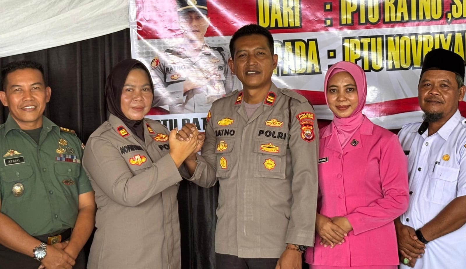 Jabat Kasat Samapta, Iptu Ratno Sampaikan Pamit dengan Masyarakat Padang Jaya