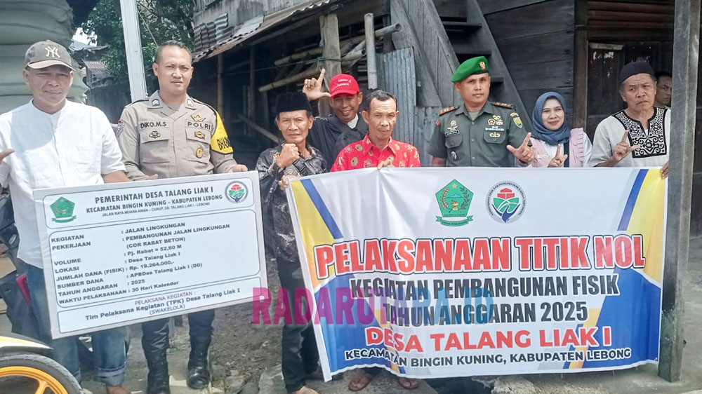 Gelar Titik Nol, Pemdes Talang Liak I Bangun Jalan dan Irigasi