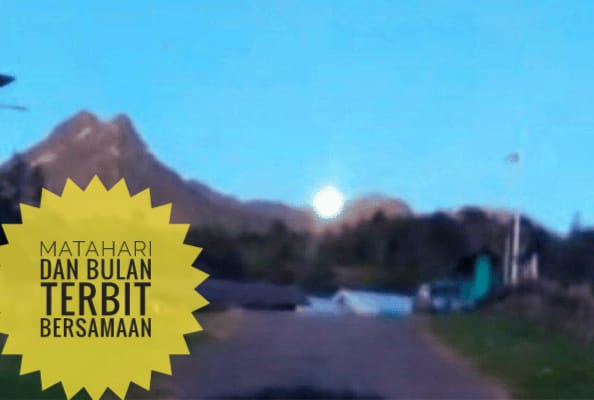 Viral, Matahari Terbit dan Bulan Tenggelam Secara Bersamaan, Pertanda Apakah?