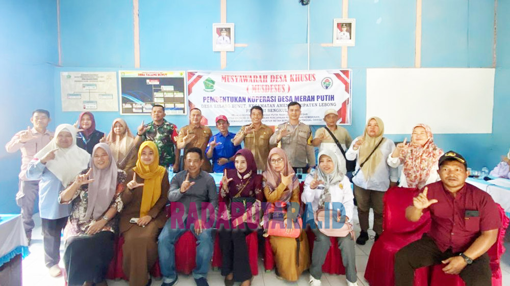 Pemdes Talang Bunut Bentuk Koperasi Merah Putih, Berdayakan Ekonomi Warga