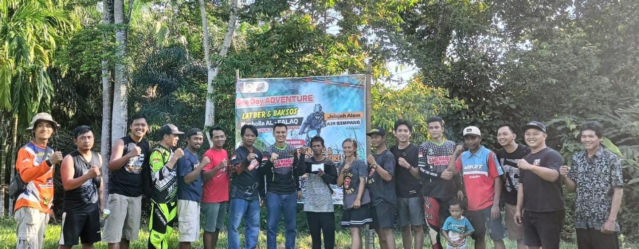 Salurkan Hobi Sambil Beramal, Ratusan Komunitas Trail Galang Donasi Pembangunan Mushola di Air Simpang