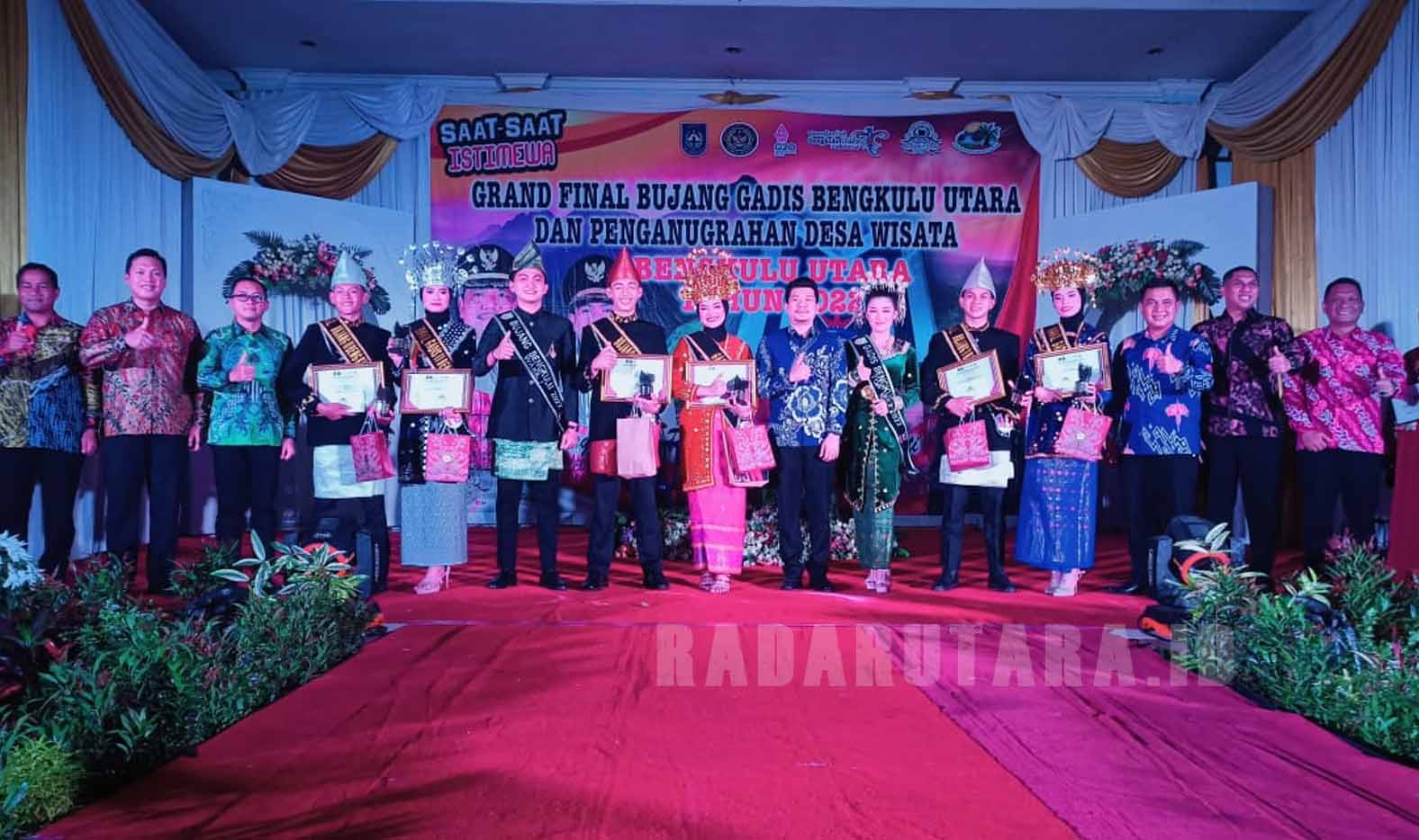 Dibuka Wakil Bupati, Grand Final Bujang Gadis Bengkulu Utara 2022 Berlangsung Meriah