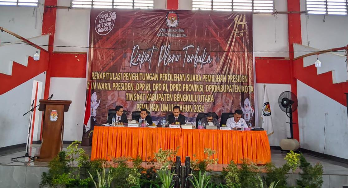 Hari ini Pleno Tingkat Kabupaten, KPU Bengkulu Utara Lakukan Perhitungan 4 Hari, Ini Jadwalnya