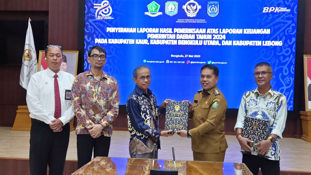 Laporan Keuangan Tahun 2024, Pemkab Lebong Terima Opini WDP