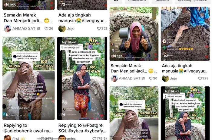 Demi Koin TikTok, Tengah Malam Nenek Nenek Mandi Lumpur Sampai Pingsan