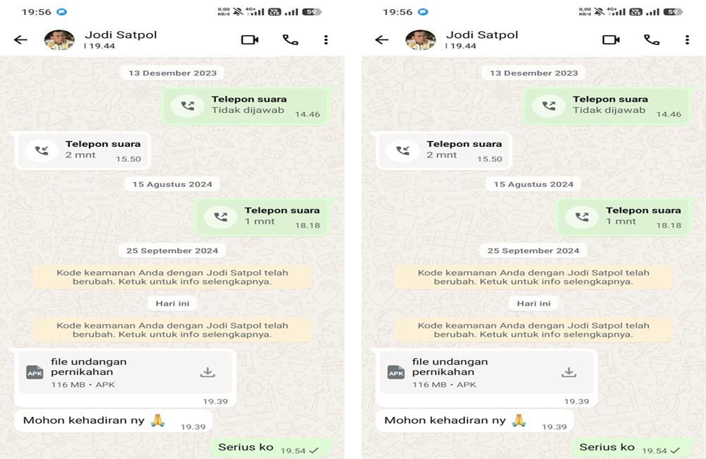 Waspada.! Kadis Satpol PP Mukomuko Gadungan Sebar Undangan Nikah via File