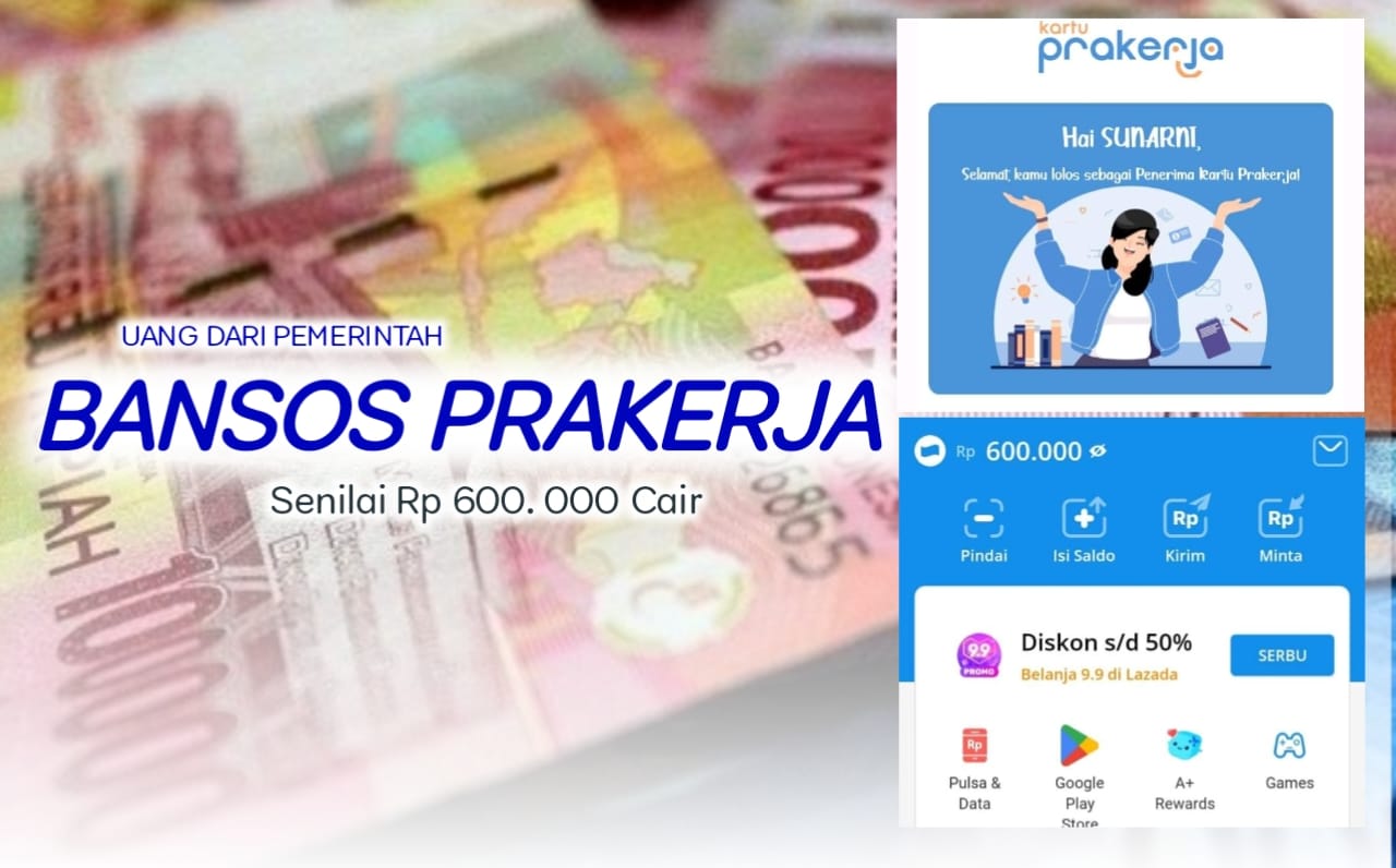 Hore! Kartu Prakerja Gelombang 60 Telah Dibuka, Cuma Lewat HP Langsung Cair Rp600.000 ke DANA, Begini Caranya