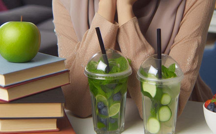 Cara Membuat Infus Water dari Buah Apel Hijau dan Jeruk Nipis