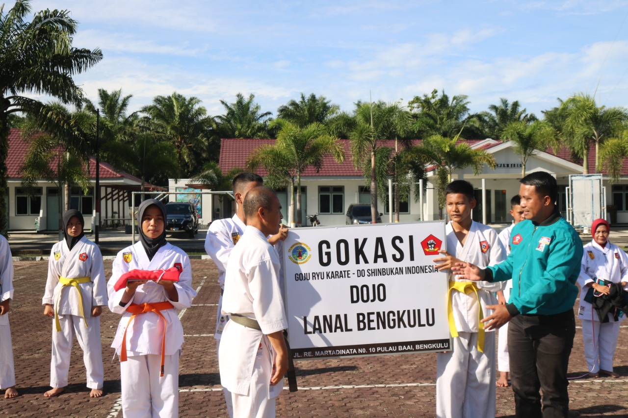 Uji Kenaikan Tingkat, Danlanal Bengkulu Resmikan Dojo Gokasi