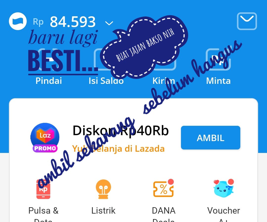 Ada Link Dana Kaget untuk Jajan Bakso Rp85 Ribu untuk Kamu, Ambil Sekarang Juga!