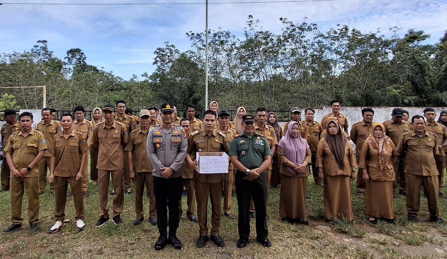 Peduli Gempa Bumi di Bengkulu, Kecamatan Batik Nau Open Donasi Saat Apel Gabungan 
