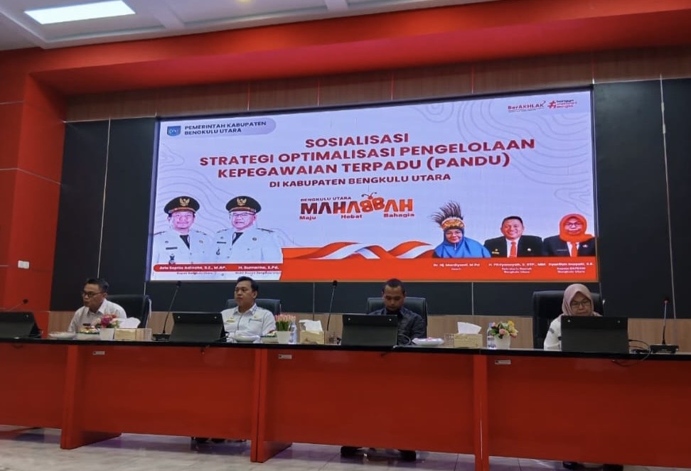 Optimalisasi Pengelolaan Secara Digital, Pemkab Bengkulu Utara Sosialisasikan Data Pegawai Lewat Aplikasi