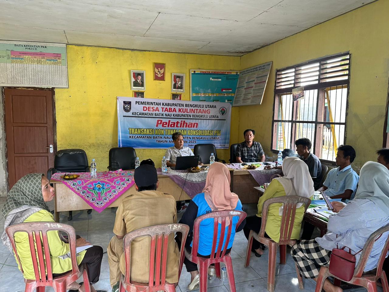 Aparatur Desa Taba Kulintang Ikuti Pelatihan Transaksi Non Tunai dan Konsolidasi PBJ
