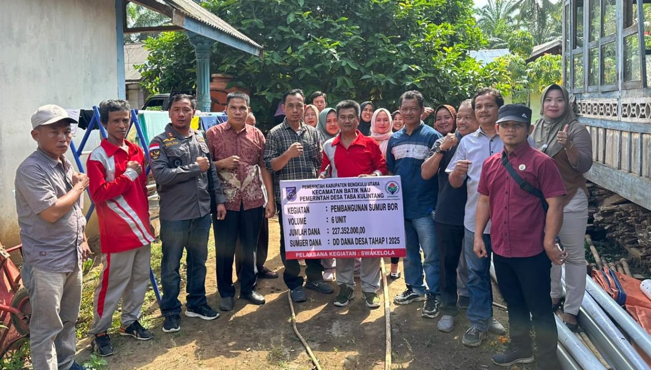 Bangun Sumur Bor, Pemdes Taba Kulintang Gelar Titik Nol