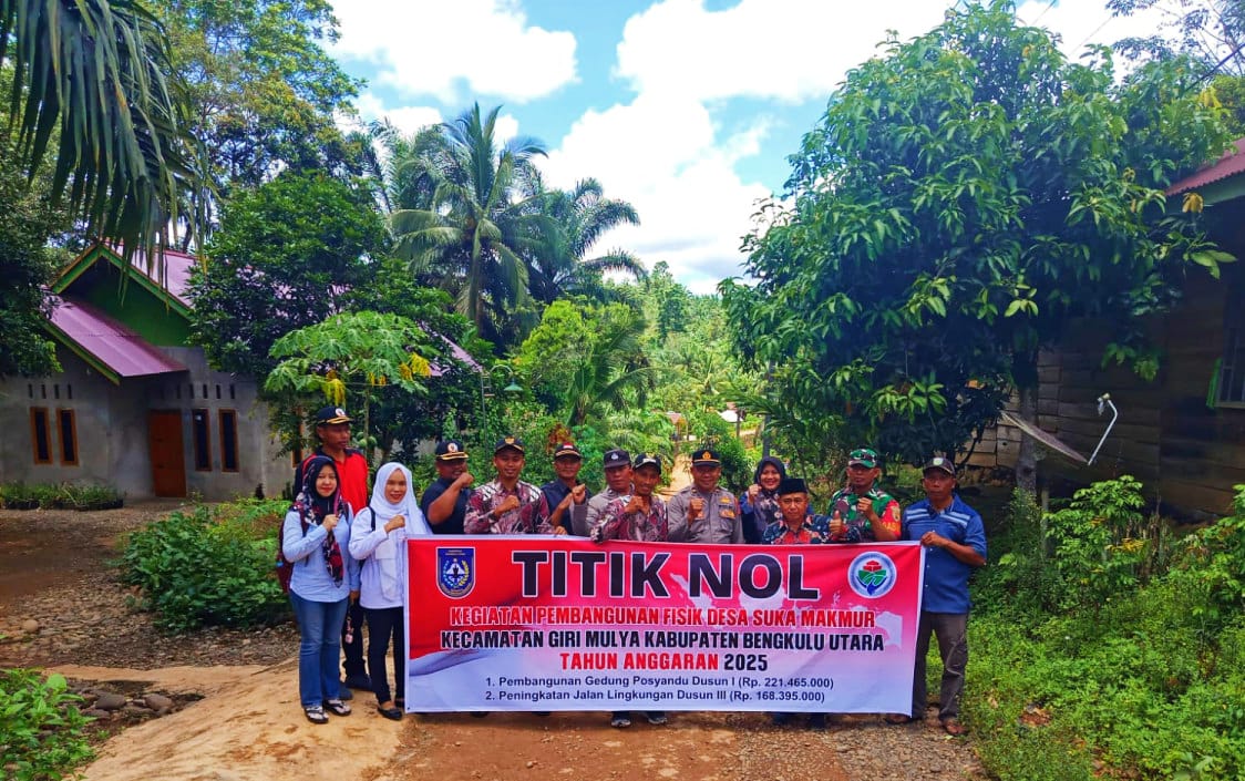 Tingkatkan Ekonomi Masyarakat, Pemdes Suka Makmur Bangun Rabat Beton