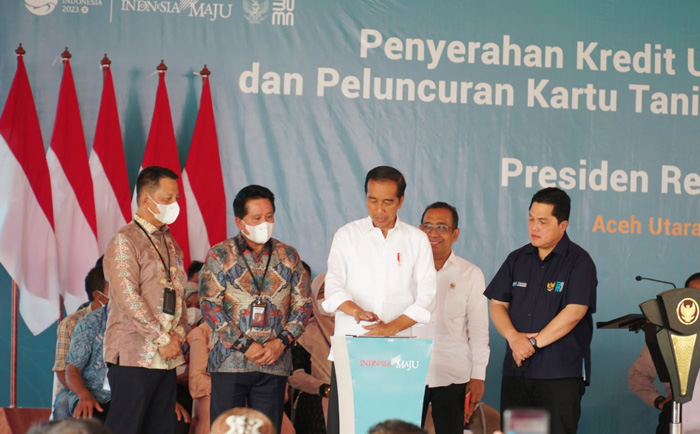 Dukung Ketahanan Pangan, Presiden Jokowi Luncurkan Kartu Tani Digital dan KUR BSI di Aceh