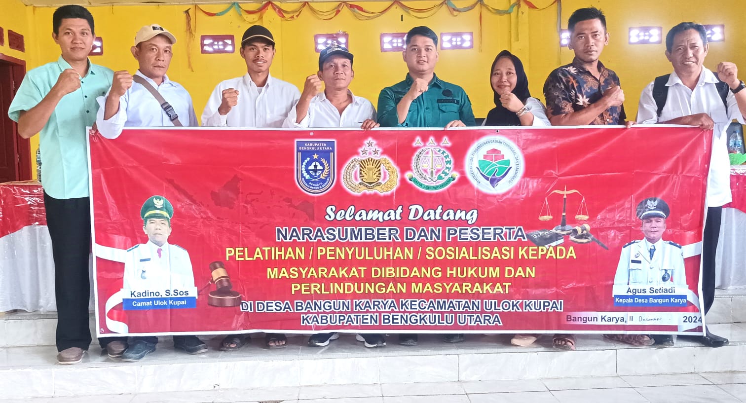 Kejari Bengkulu Utara Beri Penyuluhan Hukum ke Parades dan BPD Bangun Karya