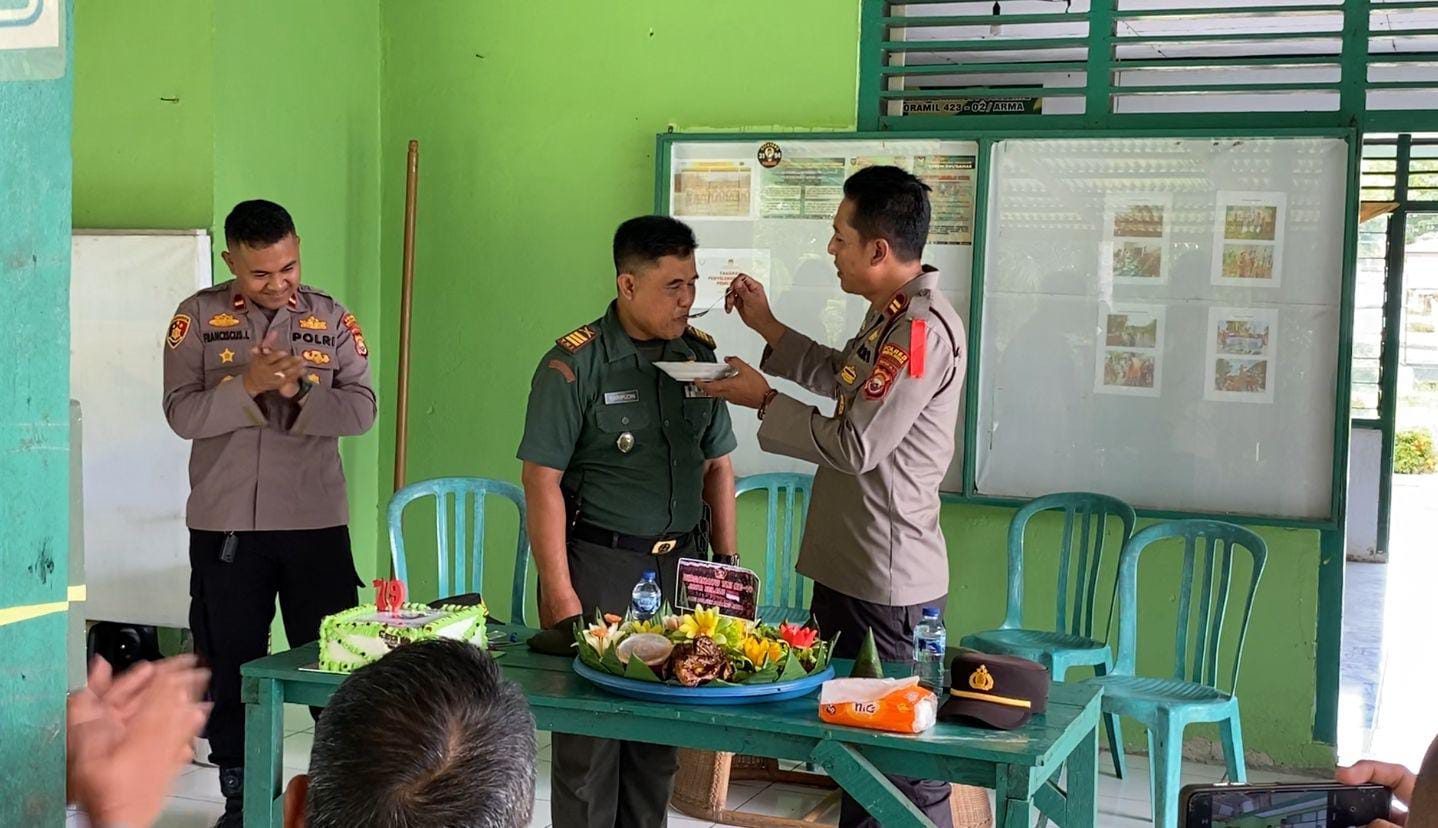 HUT Ke-79, Polsek Padang Jaya dan Giri Mulya Geruduk Koramil 0423-02 Arga Makmur 