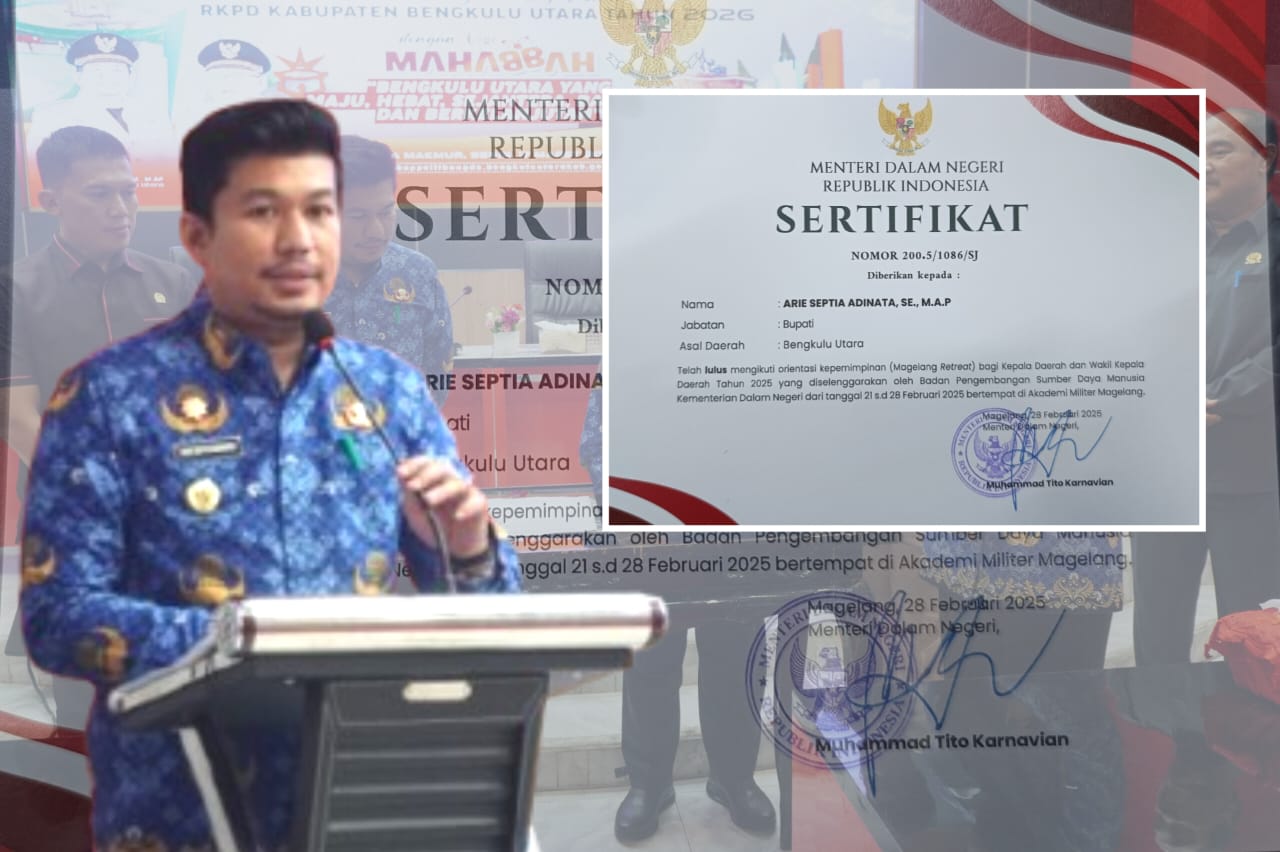 Arie Septia Adinata Buktikan Komitmen, Raih Sertifikat Lulus Retreat Kepala Daerah di Magelang  