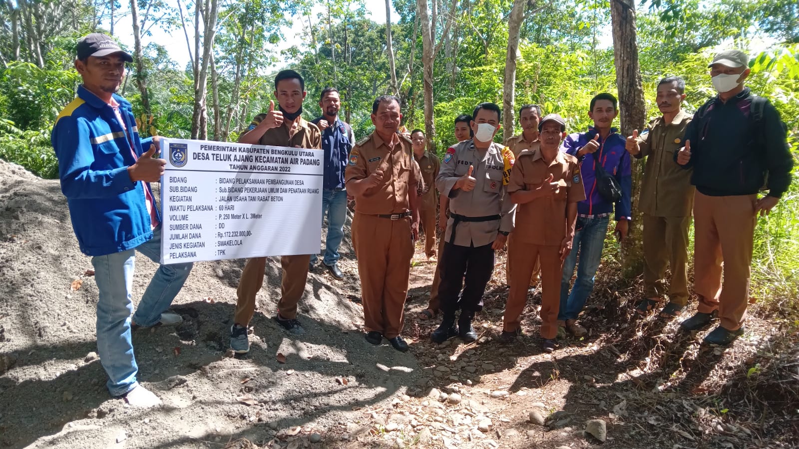 Realisasi JUT, Pemdes Teluk Ajang Undang Tripika