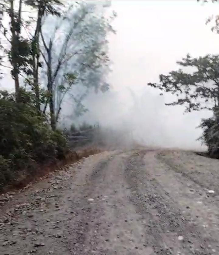 Kebakaran Lahan di Perkebunan Karet Milik PT Air Muring Bikin Warga Panik