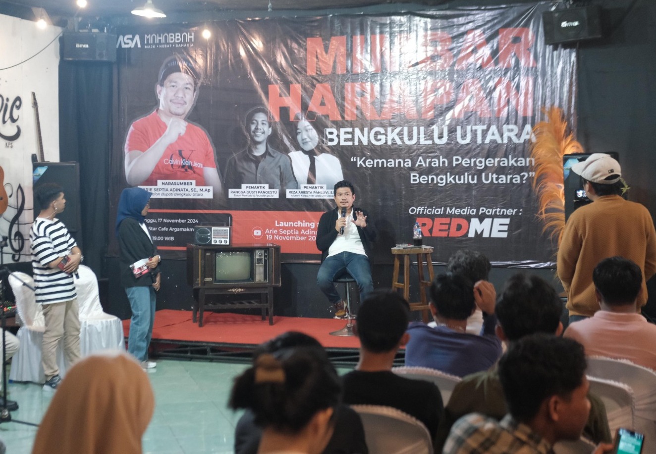 Semi Talk Show, Cabup Arie Nongkrong Bareng Anak Muda Bengkulu Utara 