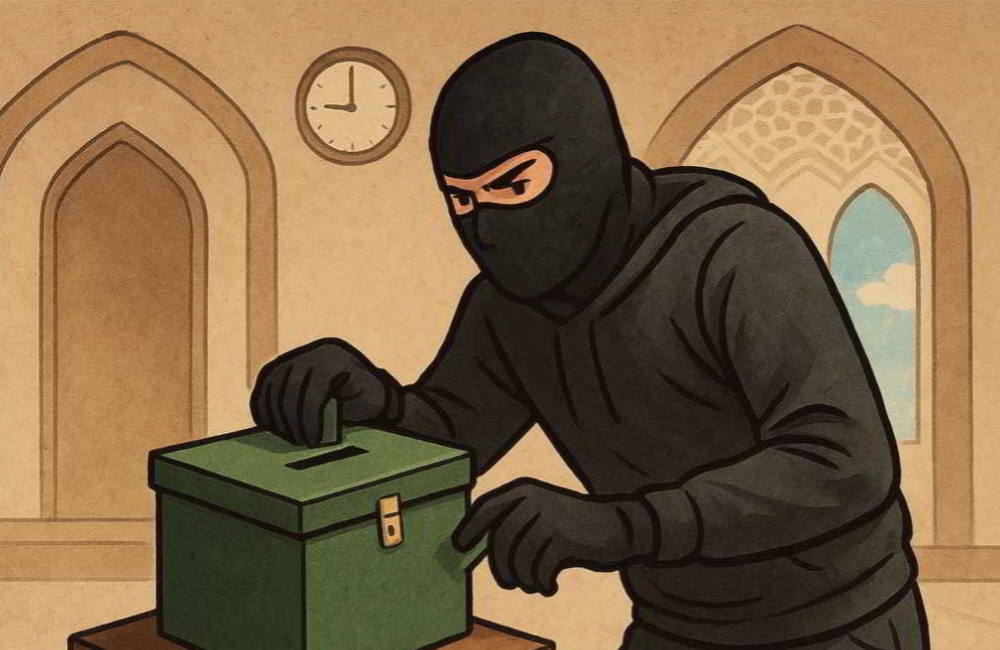 Lagi, Kotak Amal Masjid Nurul Huda Dibobol, Pelaku Diduga Bawa Kabur Receiver CCTV