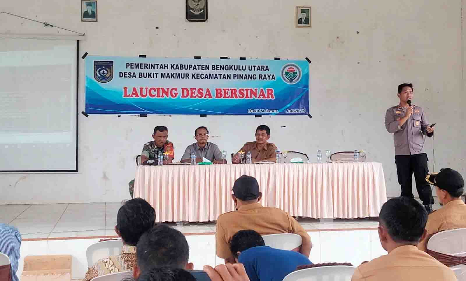 Perang Lawan Narkoba, Pemdes Bukit Makmur Launching Desa Bersinar