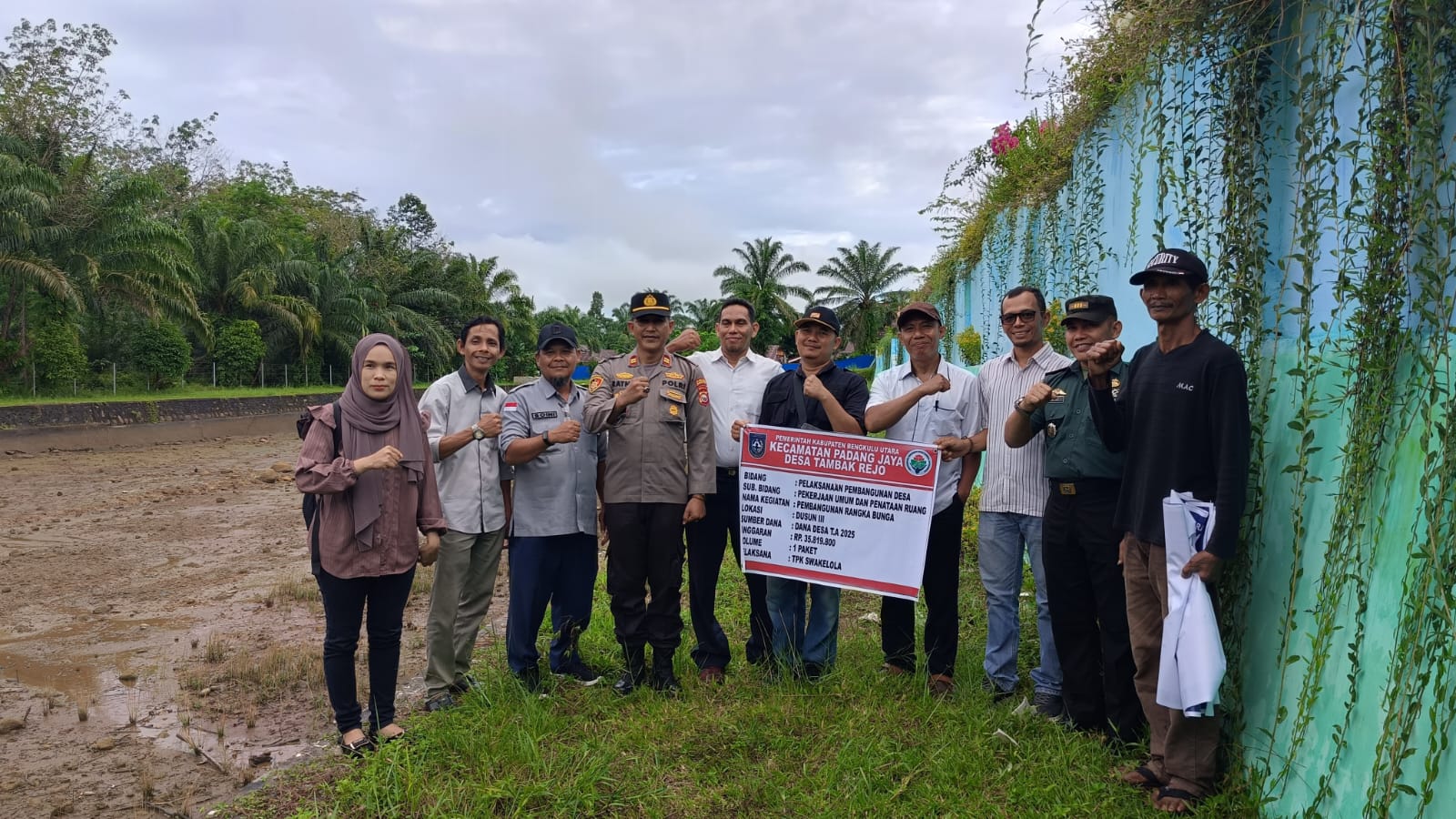 Pemdes Tambak Rejo Lanjutkan Pembangunan Embung Secara Bertahap