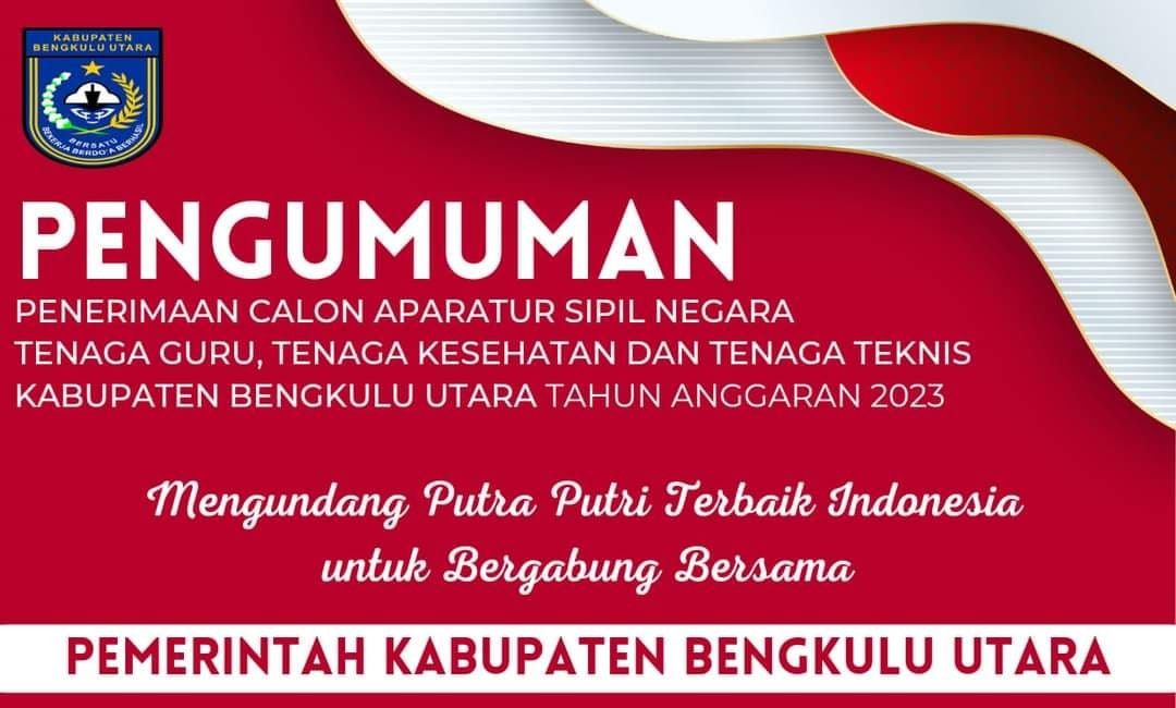 1.924 Formasi Calon ASN PPPK 2023 Kabupaten Bengkulu Utara, Terbanyak Guru dan Kesehatan, Ini Rinciannya