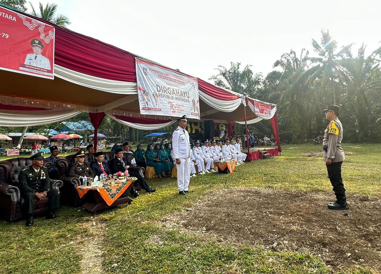 Berlangsung Lancar dan Khidmat, Kecamatan Air Padang Laksanakan Upacara HUT RI Ke 79