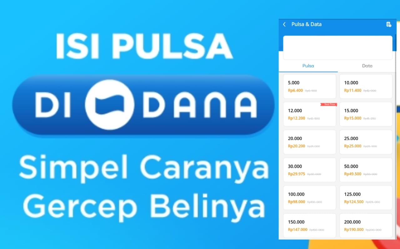 Selain Hemat, Beli Pulsa dan Data Internet Lewat Dana Lebih Praktis, Berikut Ini Caranya