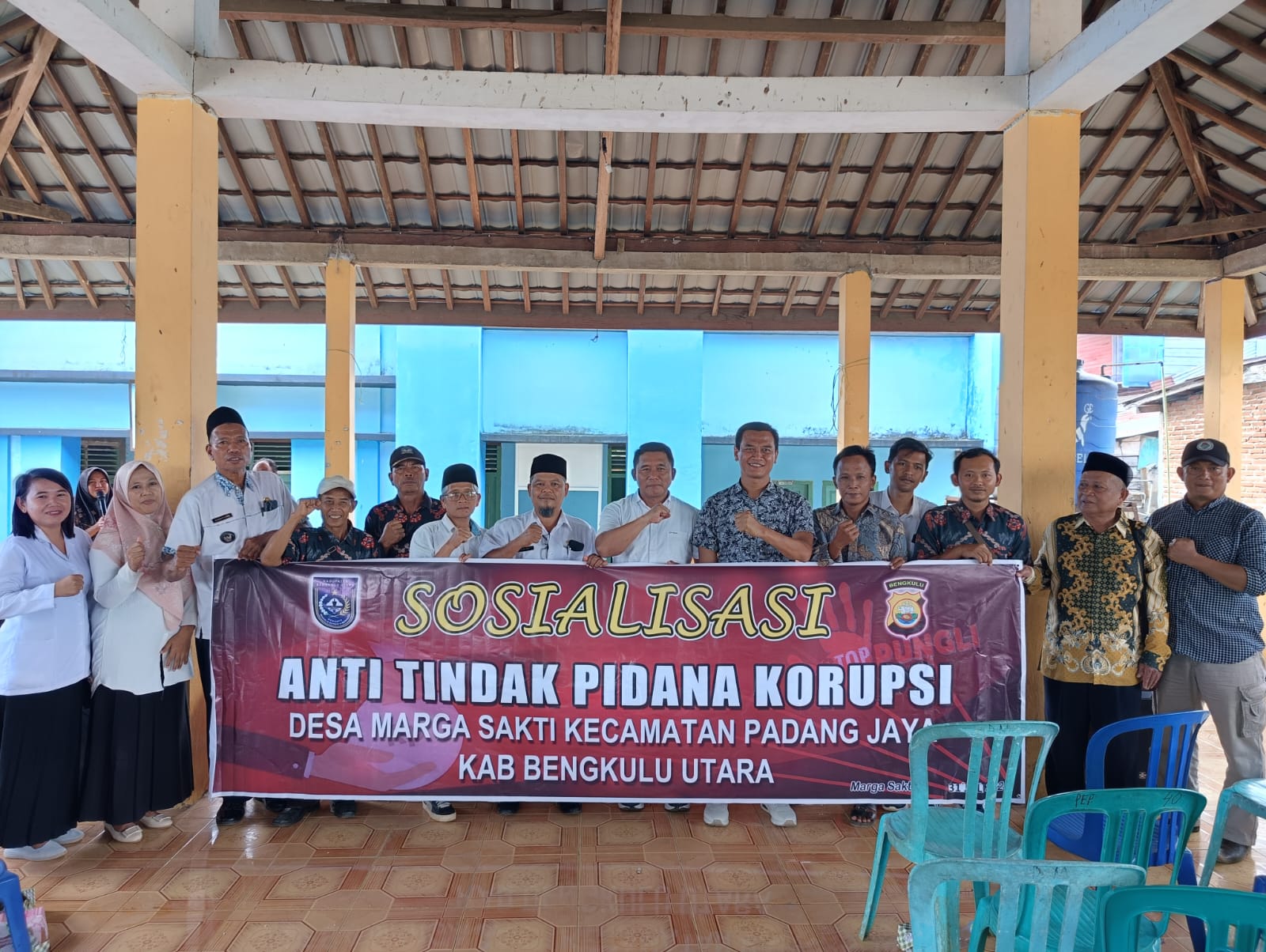 Cegah Korupsi Dana Desa, Tipikor Polres Bengkulu Utara Gelar Penyuluhan Hukum di Desa Marga Sakti 