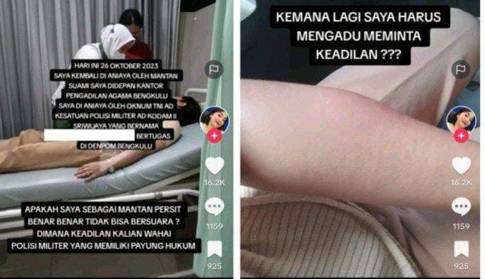 ﻿Di Bengkulu, Seorang Bidan Curhat Dianiaya Oknum Anggota TNI Viral di Tiktok