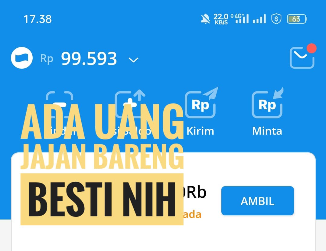 Ada Uang Jajan Gratis dari Link Dana Kaget Ini, Cair Hingga Rp100 Ribu Per Hari