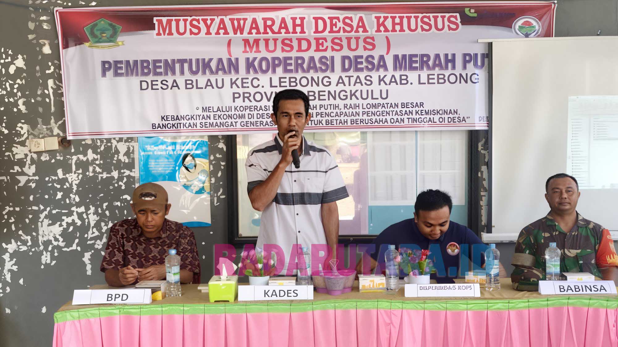 Perkuat Ekonomi Warga, Pemdes Blau Bentuk Koperasi Merah Putih