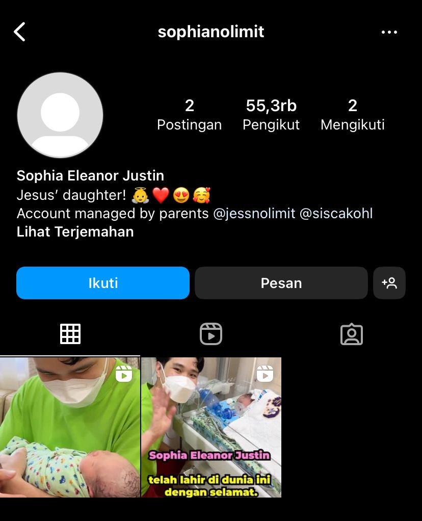 Baru Lahir, Followers Instagram Anak Jess No Limit dan Sisca Kohl Langsung Membludak