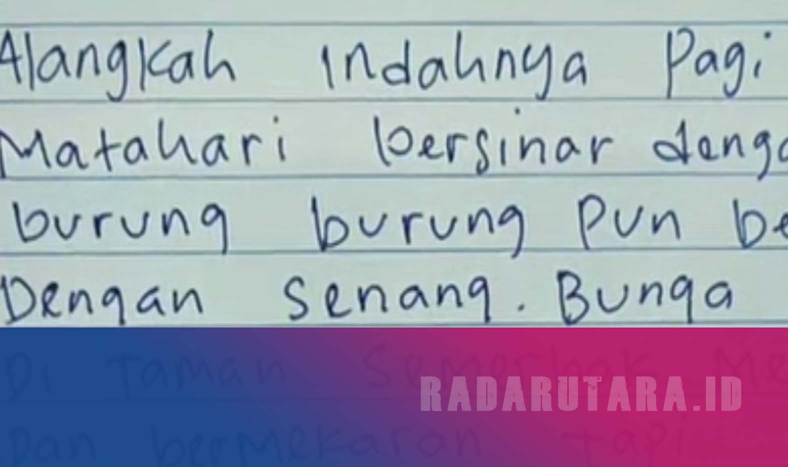 Ibarat Bunga yang Layu, Puitisnya Surat Izin Siswa SD Ini