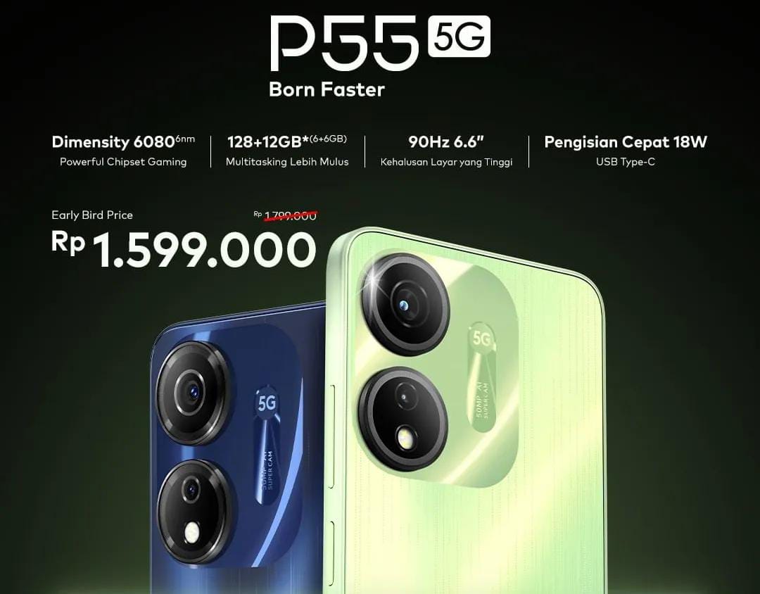 Review Itel P55 5G, Hape Termurah di Indonesia dan Kencang, Cuma Rp1 Jutaan!