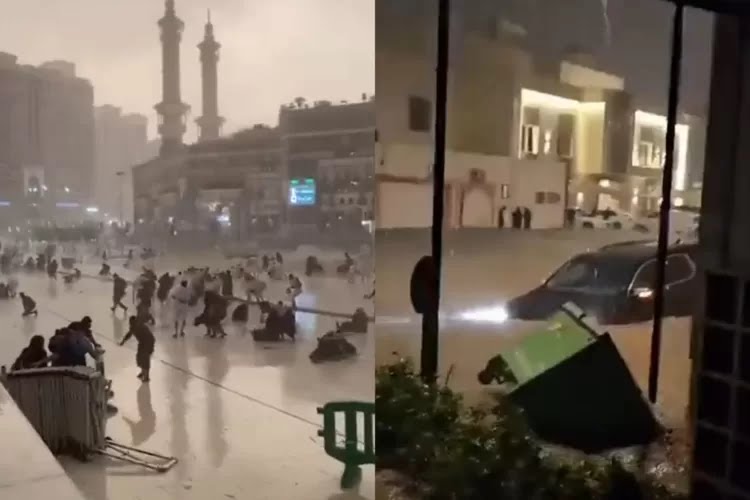 Badai Hebat Melanda, Kota Mekkah Nyaris Porak Poranda 
