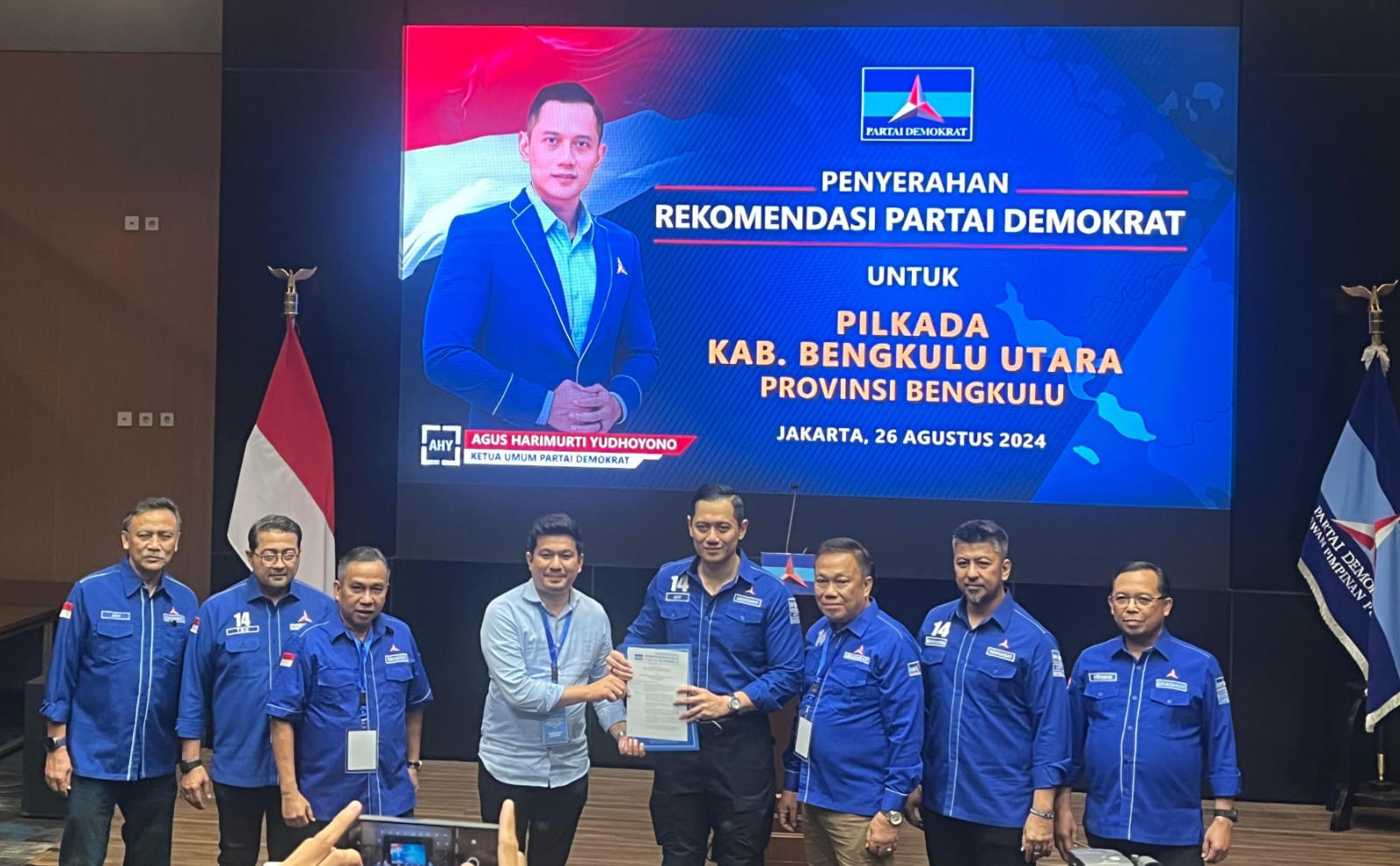 Partai Demokrat Resmi Dukung Arie-Sumarno di Pilkada Bengkulu Utara