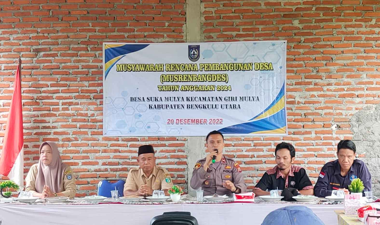 Usulkan Jalan Hotmix ke APBD Kabupaten, Masyarakat Suka Mulya Gelar Musrenbangdes