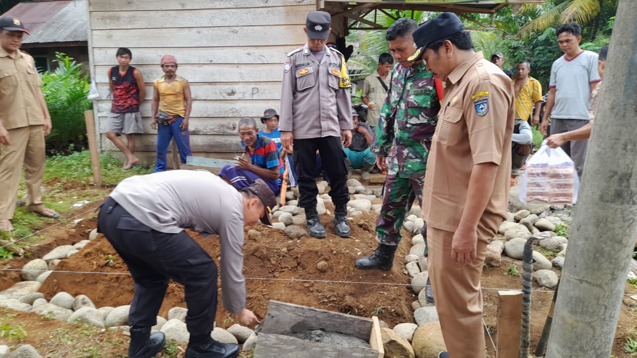 Jaga Kamtibmas, Polres Bengkulu Utara Bangun Pos Ronda di Perbatasan