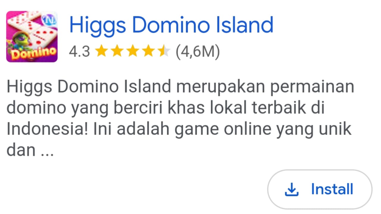 Fitur Tombol Kirim Hilang, Game Higgs Domino Kembali Bisa Didownload di Play Store