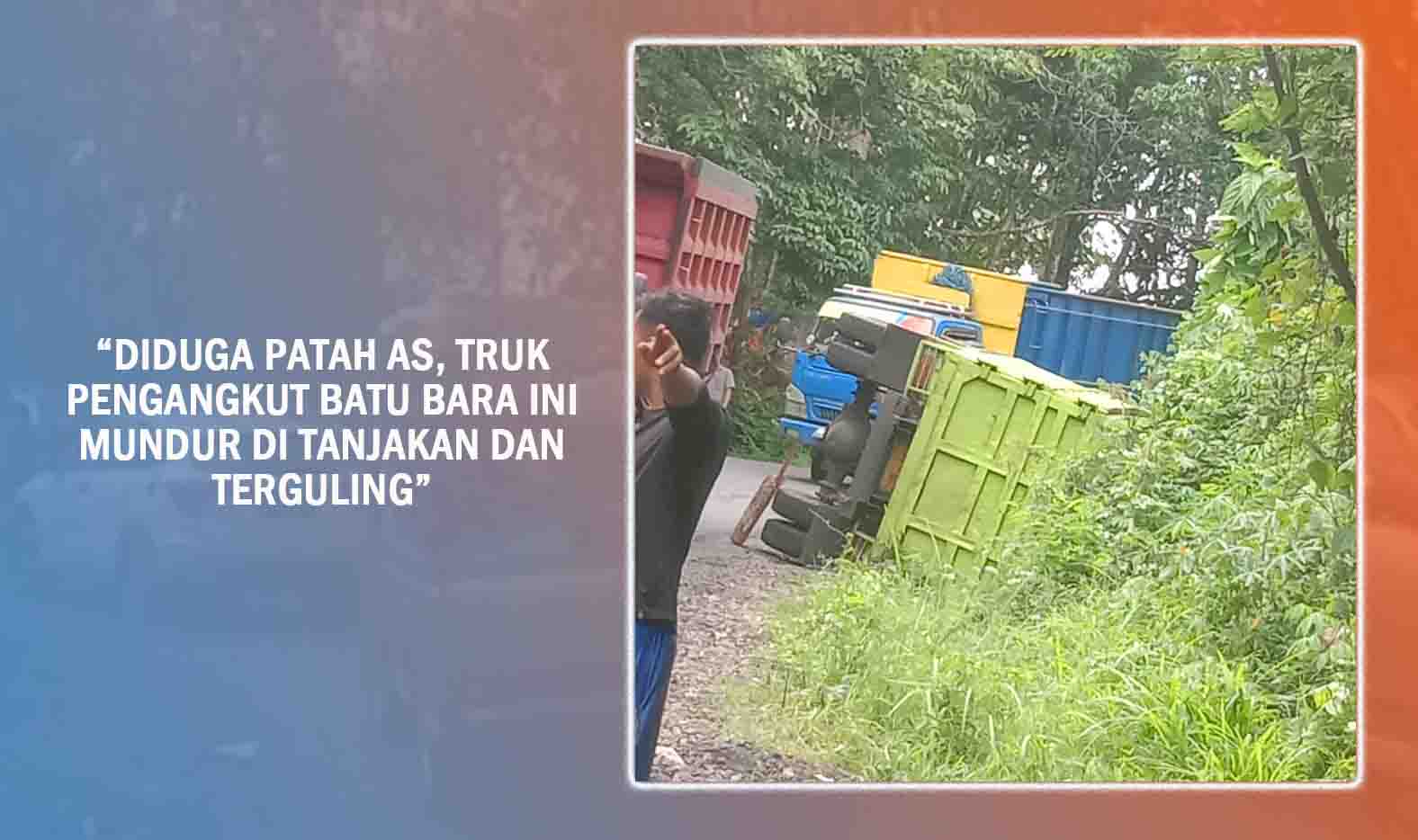 Truk Batu Bara Terbalik, Jalur Tengah Arga Makmur Macet