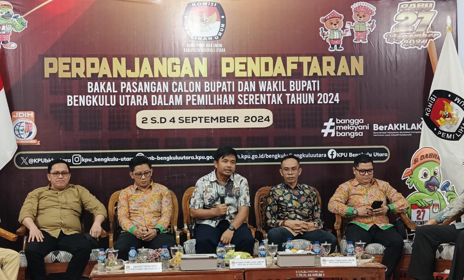 Paslon Pilkada Tunggal, Komisioner KPU RI Berkunjung ke Bengkulu Utara