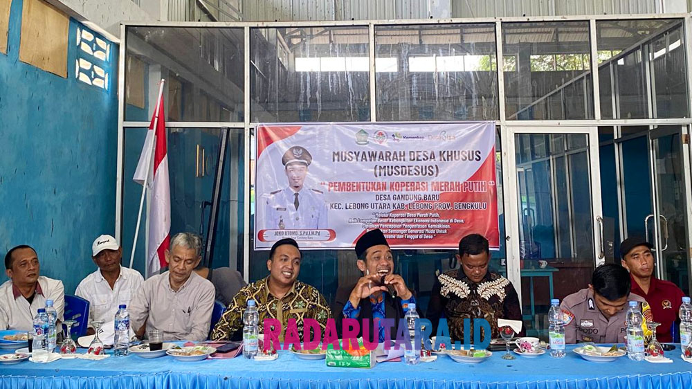 Pemdes Gandung Baru Gelar Musdesus Pembentukan Koperasi Merah Putih