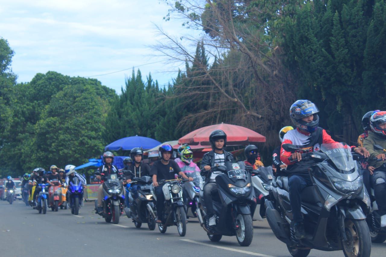 HUT Bhayangkara 76, Ratusan Bikers Eksplore Wisata Bengkulu Utara